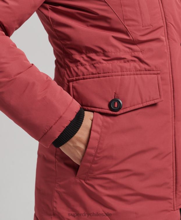 mujer Superdry rojo chamarra ashley everest 2R68Z5466