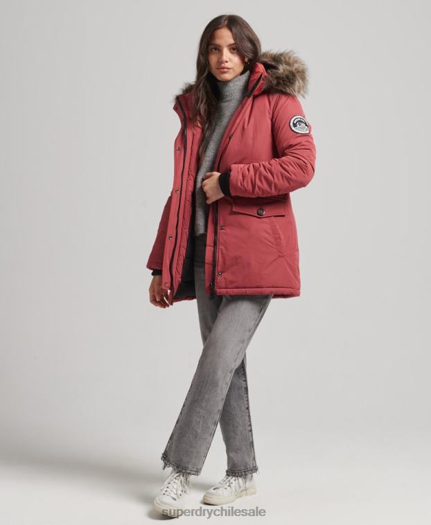 mujer Superdry rojo chamarra ashley everest 2R68Z5466