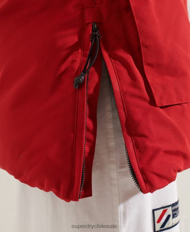 mujer Superdry rojo chamarra parka código everest 2R68Z5589