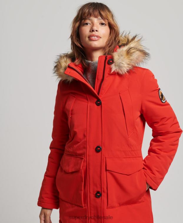mujer Superdry rojo parka everest 2R68Z3808