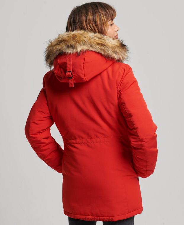 mujer Superdry rojo parka everest 2R68Z3808