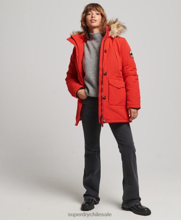 mujer Superdry rojo parka everest 2R68Z3808