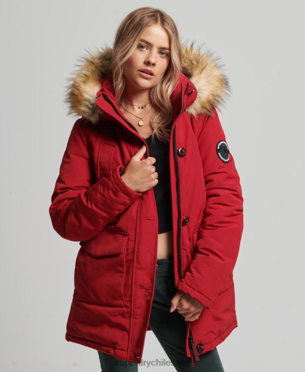 mujer Superdry rojo parka everest 2R68Z3809