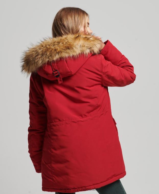 mujer Superdry rojo parka everest 2R68Z3809