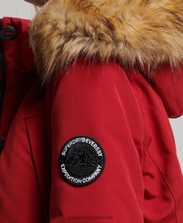 mujer Superdry rojo parka everest 2R68Z3809