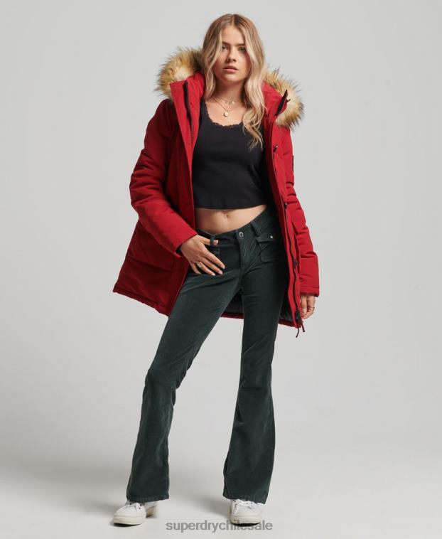 mujer Superdry rojo parka everest 2R68Z3809