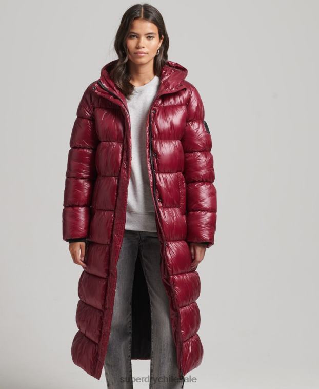 mujer Superdry rosa abrigo acolchado deportivo xpd 2R68Z3747