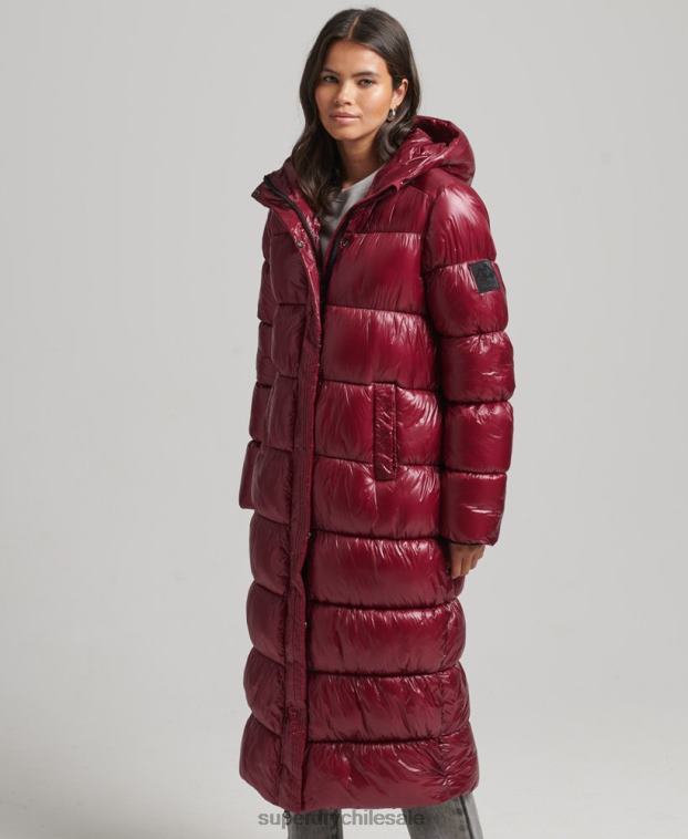 mujer Superdry rosa abrigo acolchado deportivo xpd 2R68Z3747