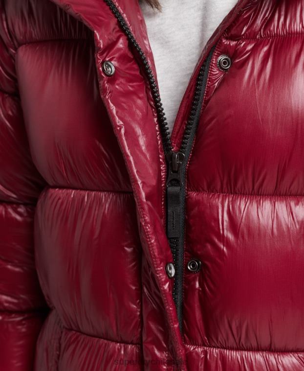 mujer Superdry rosa abrigo acolchado deportivo xpd 2R68Z3747