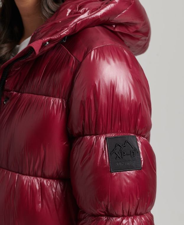 mujer Superdry rosa abrigo acolchado deportivo xpd 2R68Z3747