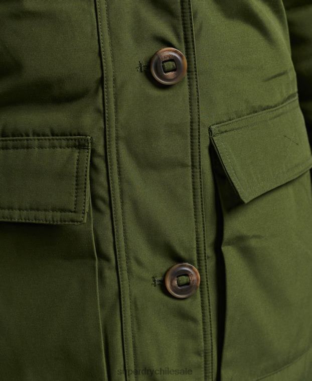 mujer Superdry verde abrigo tipo parka con capucha 2R68Z3775