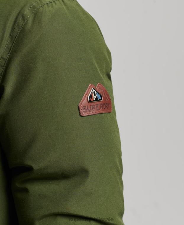 mujer Superdry verde abrigo tipo parka con capucha 2R68Z3775