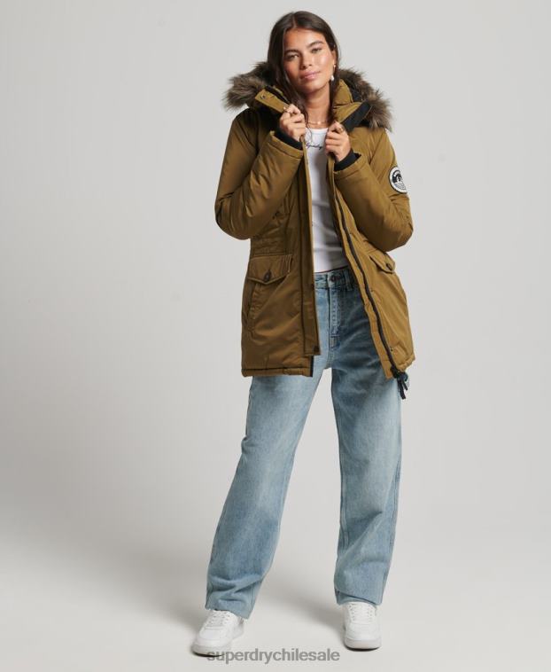 mujer Superdry verde chamarra ashley everest 2R68Z5516