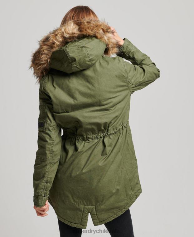 mujer Superdry verde parka de campo 2R68Z5538