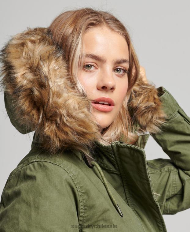 mujer Superdry verde parka de campo 2R68Z5538