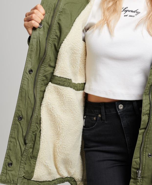 mujer Superdry verde parka de campo 2R68Z5538