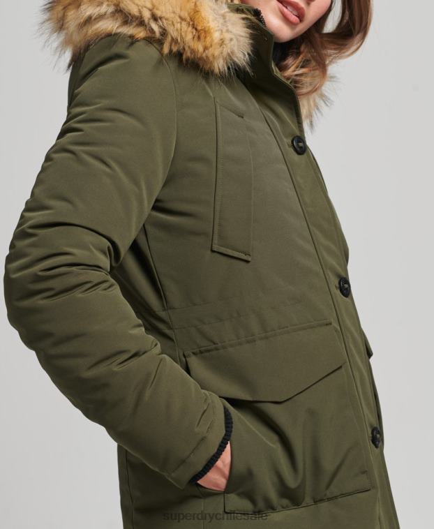 mujer Superdry verde parka everest 2R68Z3781