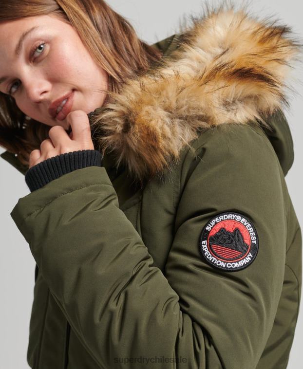 mujer Superdry verde parka everest 2R68Z3781