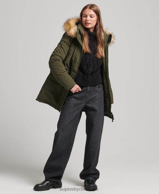 mujer Superdry verde parka everest 2R68Z3781