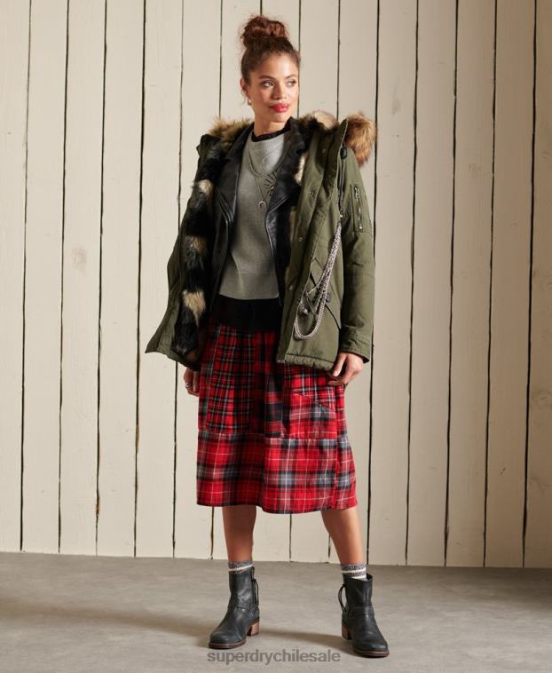 mujer Superdry verde parka militar premium 2R68Z5639
