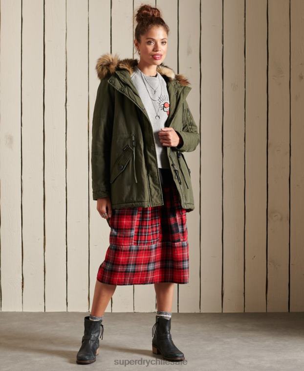 mujer Superdry verde parka militar premium 2R68Z5639