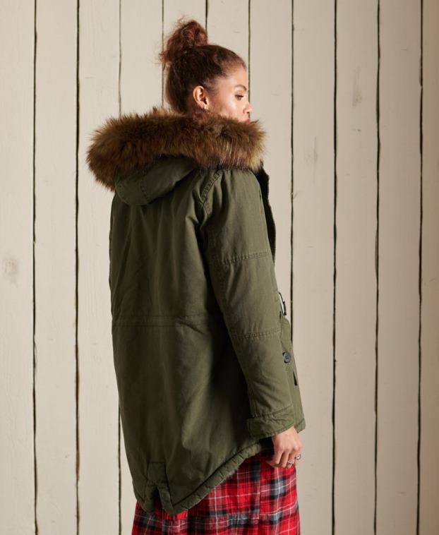 mujer Superdry verde parka militar premium 2R68Z5639