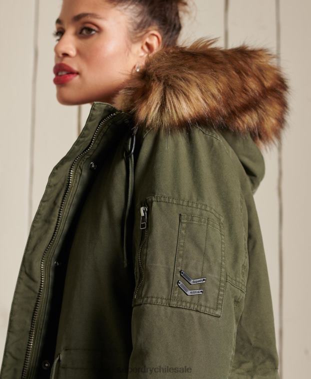 mujer Superdry verde parka militar premium 2R68Z5639