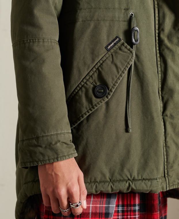 mujer Superdry verde parka militar premium 2R68Z5639
