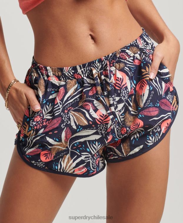 mujer Superdry Armada shorts de playa estampados 2R68Z3093