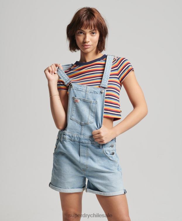 mujer Superdry azul claro peto utilitario 2R68Z4102