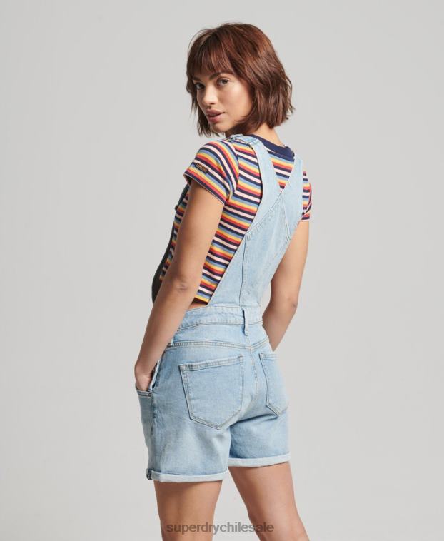 mujer Superdry azul claro peto utilitario 2R68Z4102
