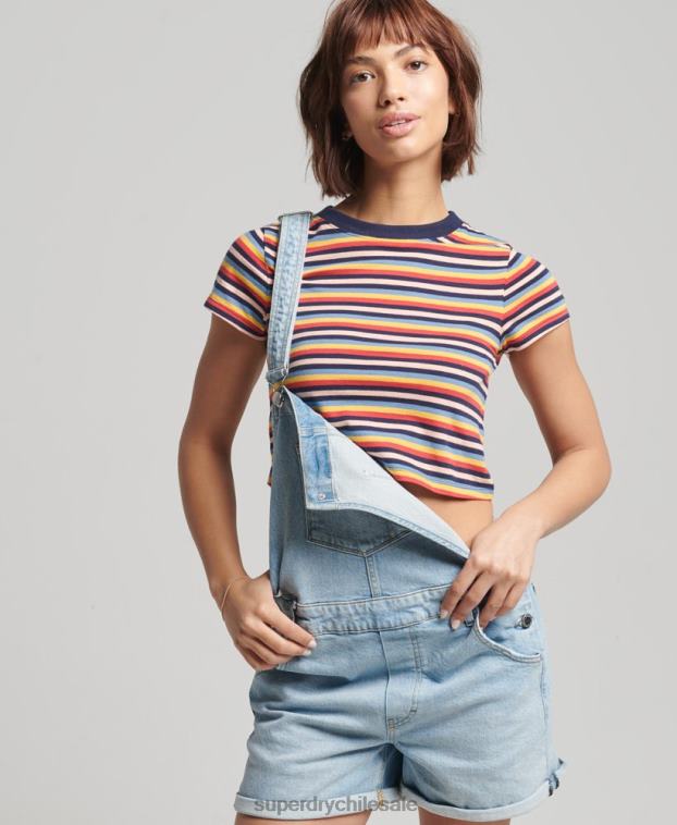 mujer Superdry azul claro peto utilitario 2R68Z4102