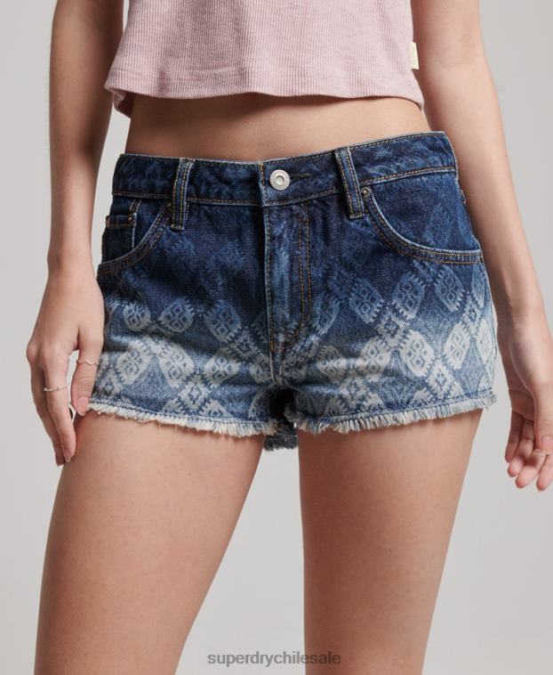 mujer Superdry azul oscuro pantalones cortos de mezclilla 2R68Z3110