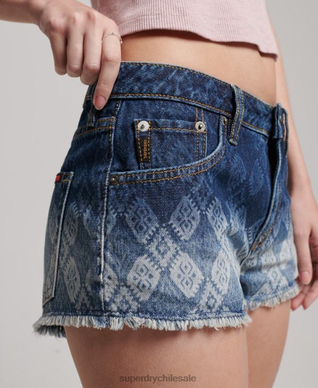 mujer Superdry azul oscuro pantalones cortos de mezclilla 2R68Z3110