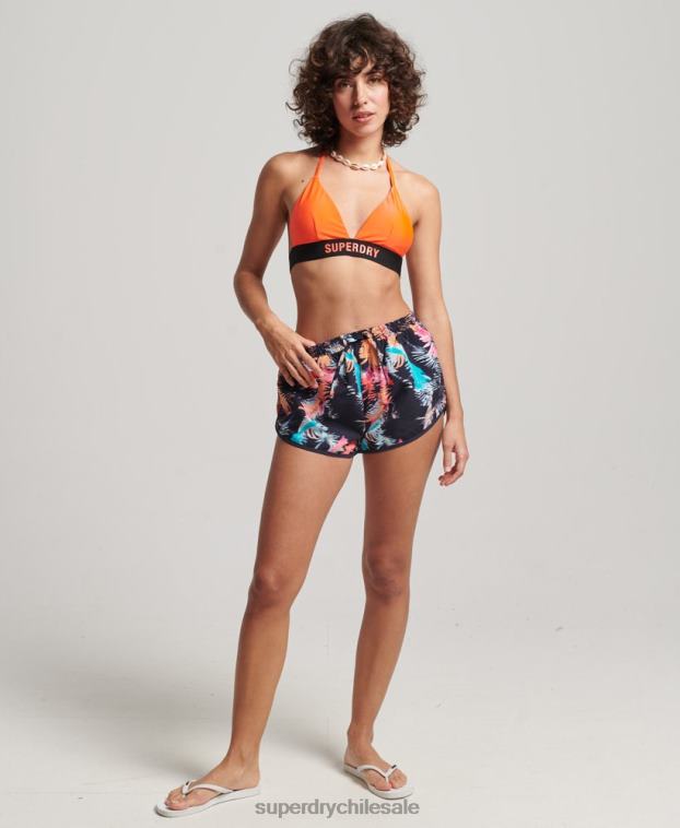 mujer Superdry azul shorts de playa estampados 2R68Z3101