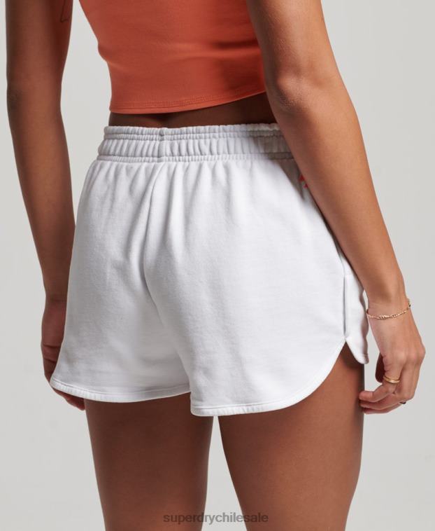 mujer Superdry blanco shorts deportivos básicos 2R68Z3141