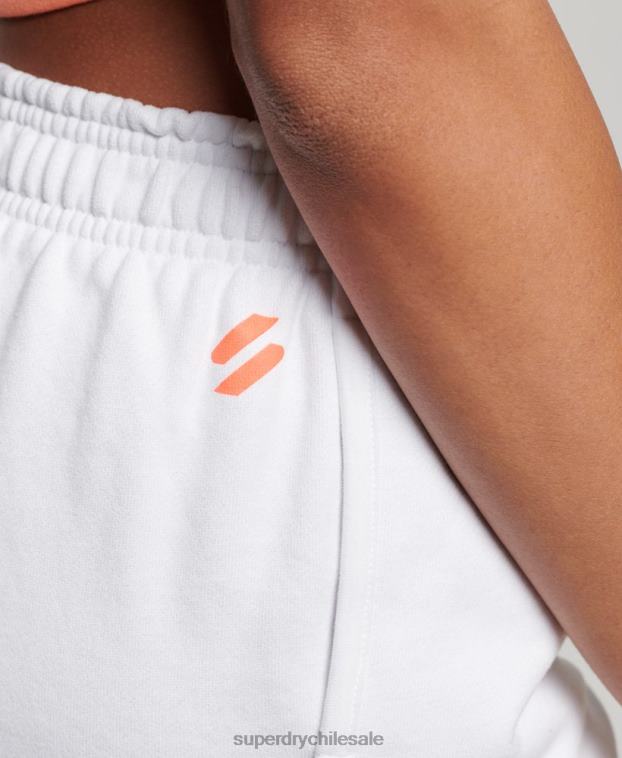 mujer Superdry blanco shorts deportivos básicos 2R68Z3141
