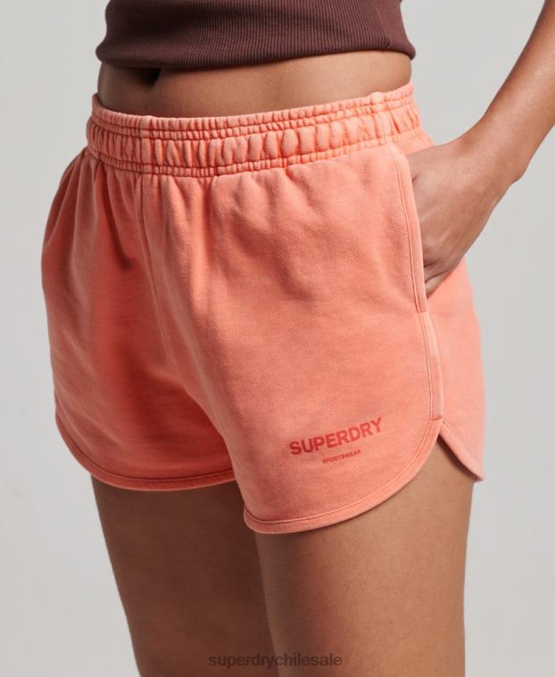 mujer Superdry coral shorts deportivos básicos 2R68Z2268