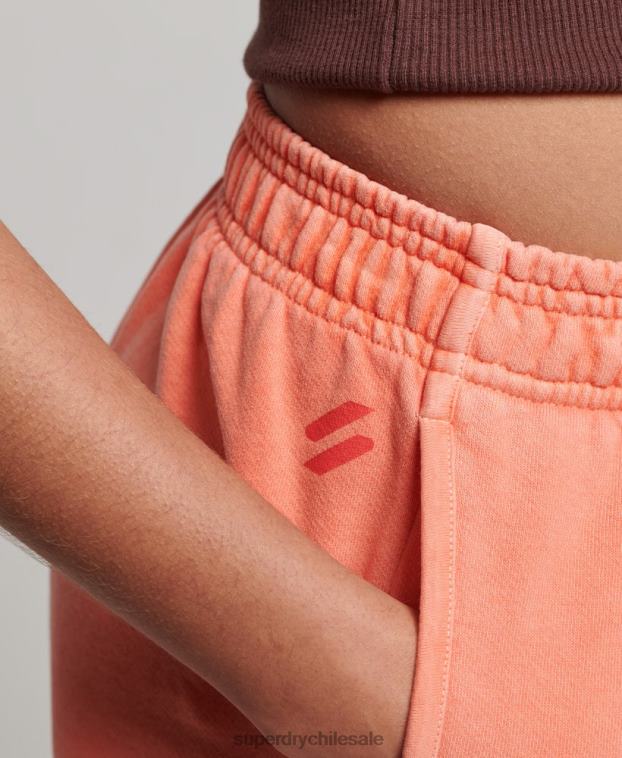 mujer Superdry coral shorts deportivos básicos 2R68Z2268