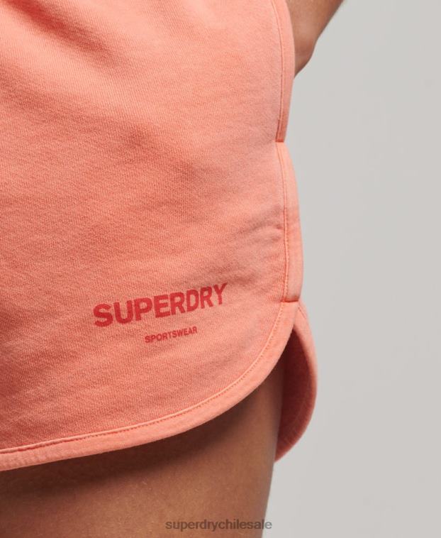 mujer Superdry coral shorts deportivos básicos 2R68Z2268