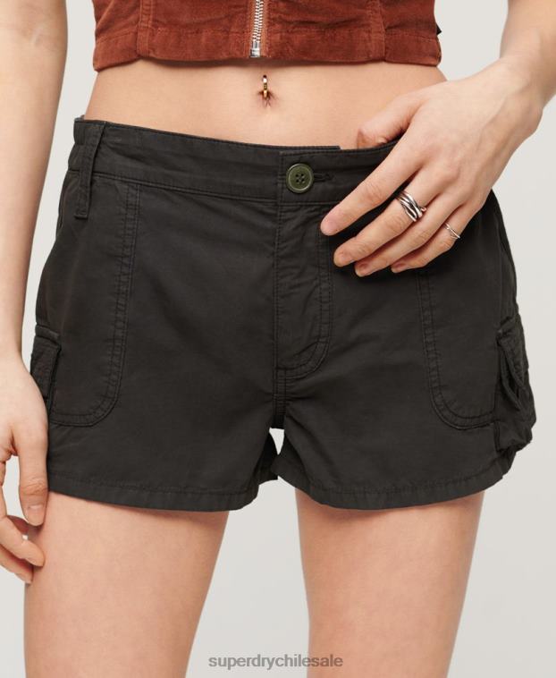 mujer Superdry gris oscuro shorts cargo utilitarios 2R68Z2054
