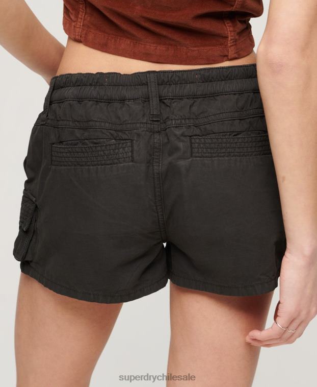 mujer Superdry gris oscuro shorts cargo utilitarios 2R68Z2054