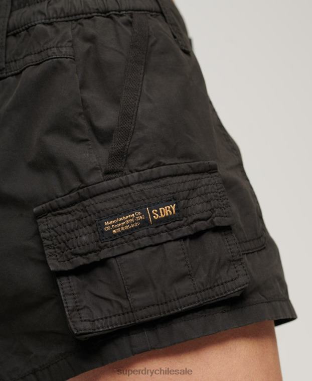 mujer Superdry gris oscuro shorts cargo utilitarios 2R68Z2054