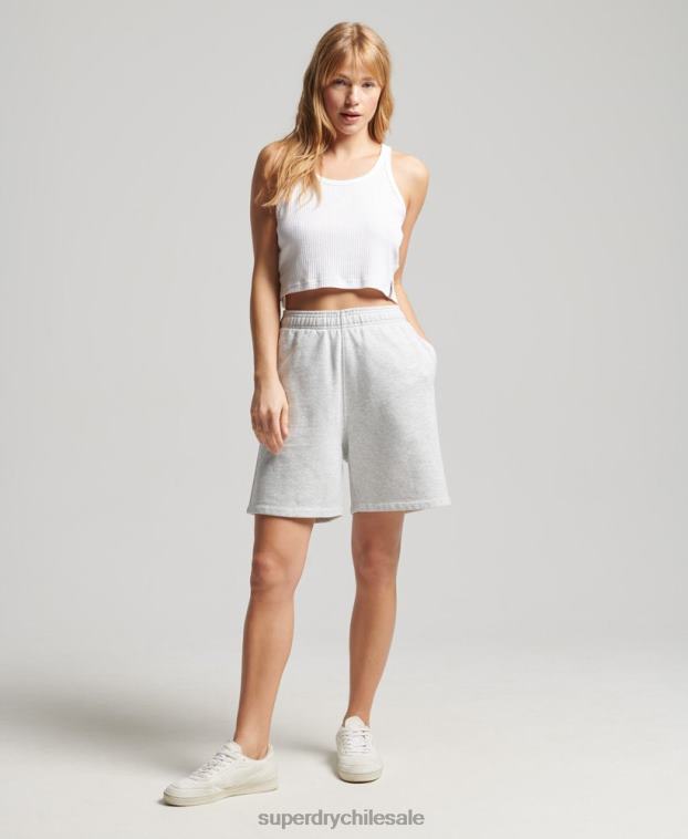 mujer Superdry gris shorts de niño con logo de semitono 2R68Z3165