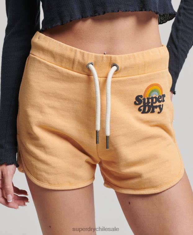 mujer Superdry marrón pantalones cortos de arcoiris 2R68Z2167