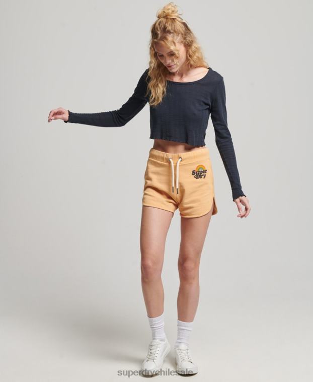 mujer Superdry marrón pantalones cortos de arcoiris 2R68Z2167