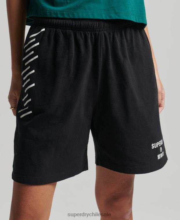 mujer Superdry negro shorts de niño code core sport 2R68Z3162