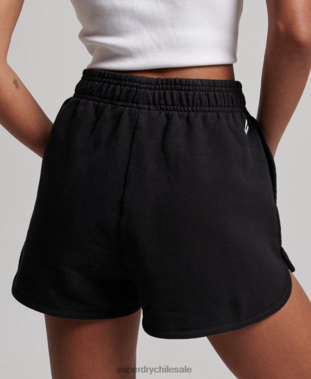 mujer Superdry negro shorts deportivos básicos 2R68Z3149