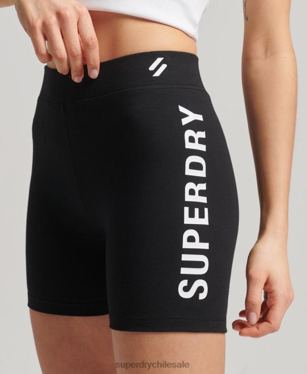 mujer Superdry negro shorts deportivos code core 2R68Z3127