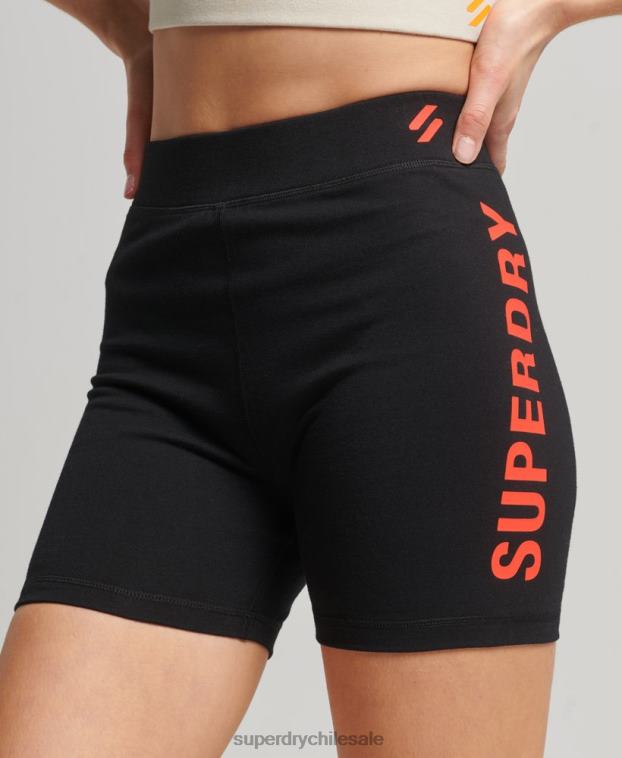 mujer Superdry negro shorts deportivos code core 2R68Z3131